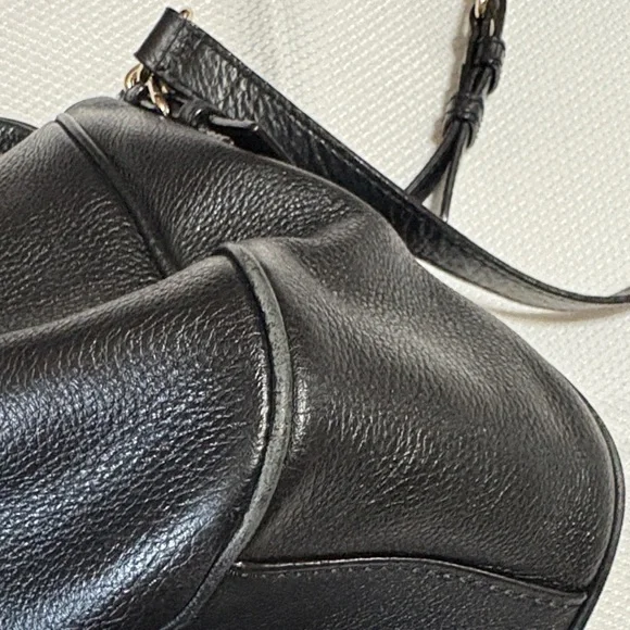 Kate Spade Black Pebbled Leather Shoulder Bag and crossbody
